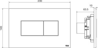 Кнопка смыва OLI KARISMA 641015, черная